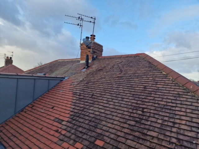 Before Forest Hall, Rosemary Clay Tile Re-Roof