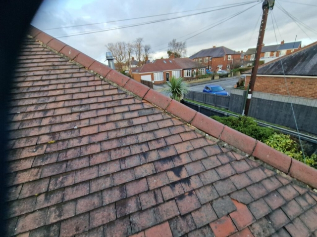 Before Forest Hall, Rosemary Clay Tile Re-Roof