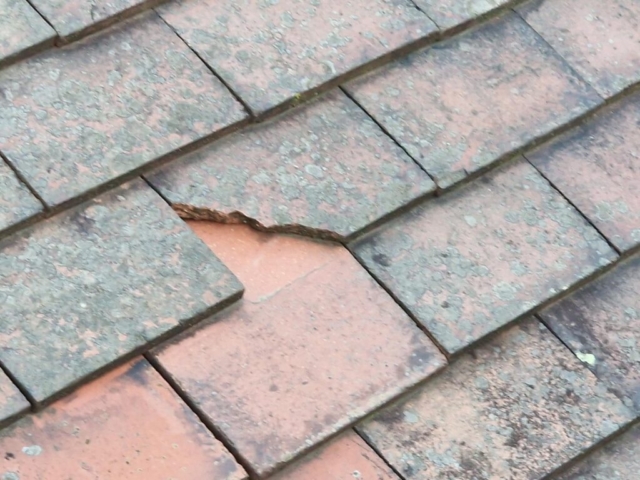 Before Forest Hall, Rosemary Clay Tile Re-Roof