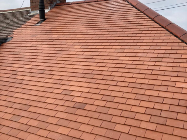Forest Hall, Rosemary Clay Tile Re-Roof Project