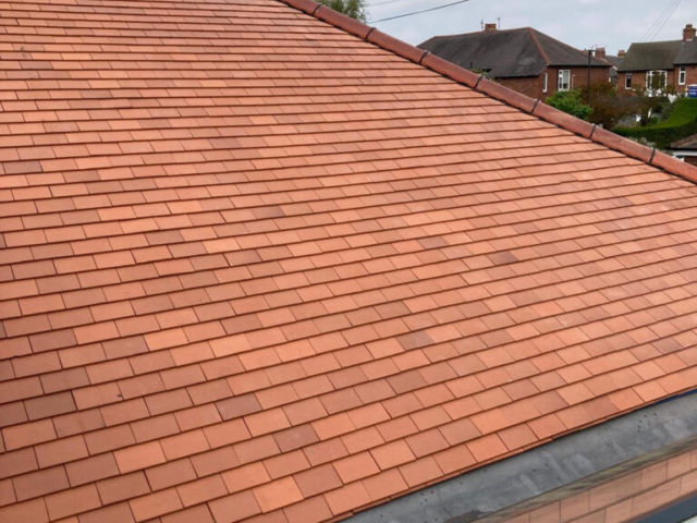 Forest Hall, Rosemary Clay Tile Re-Roof Project