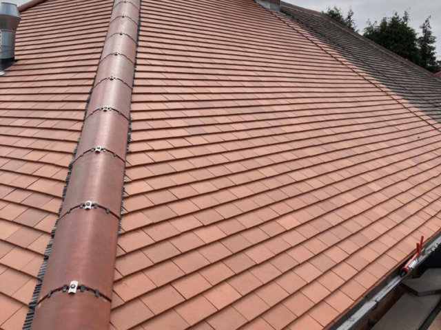 Forest Hall, Rosemary Clay Tile Re-Roof Project