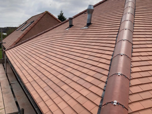 Forest Hall, Rosemary Clay Tile Re-Roof Project