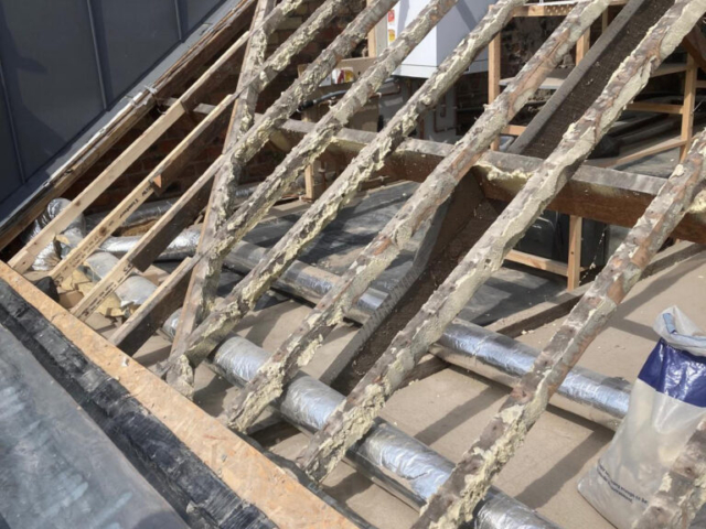 Forest Hall, Rosemary Clay Tile Re-Roof Project