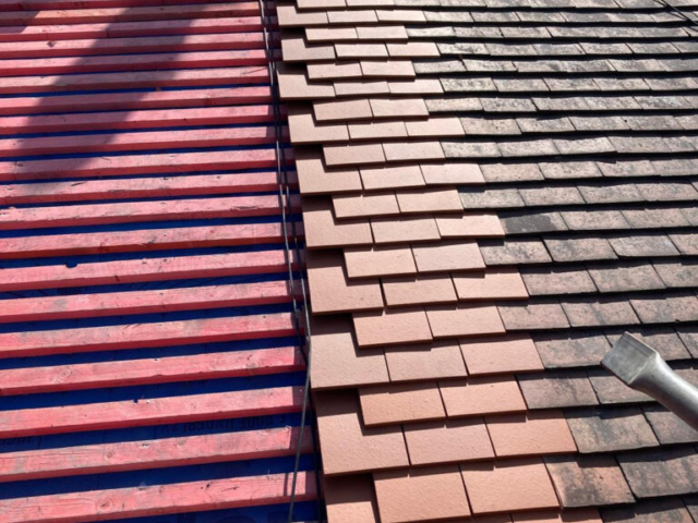 Forest Hall, Rosemary Clay Tile Re-Roof Project